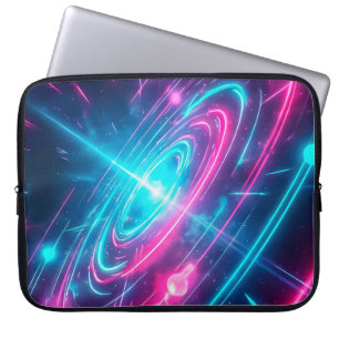 Retro Futuristisches Vaporwave Weltraum-Portal Laptopschutzhülle