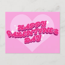 Retro Galentine Postkarte