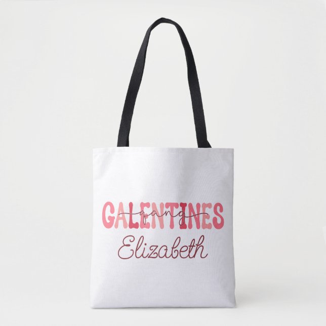 Retro "Galentine's Gang" Individuelle Name T - Shi (Vorderseite)