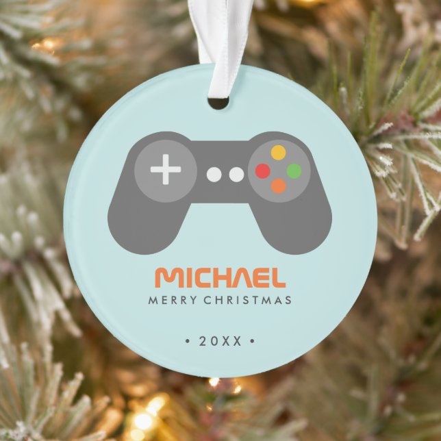 Retro Game Controller Weihnachten Ornament (Baum)