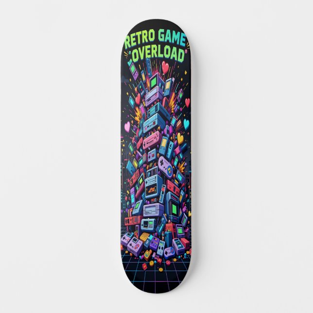 Retro Game Overload Edition 1 Skateboard (Vorderseite)
