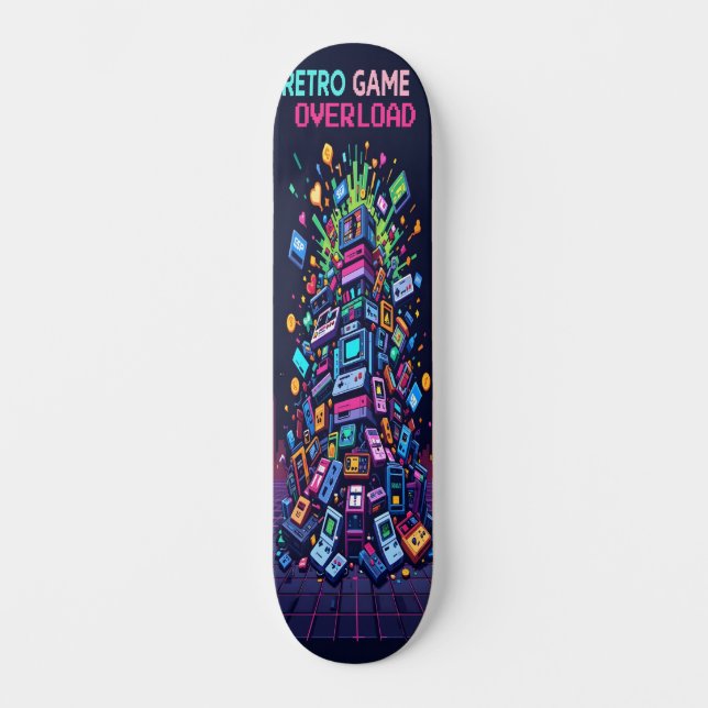 Retro Game Overload Edition 3 Skateboard (Vorderseite)