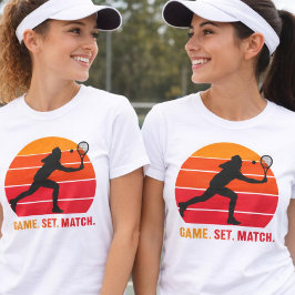 Retro Game Set Match Tennis Shirt