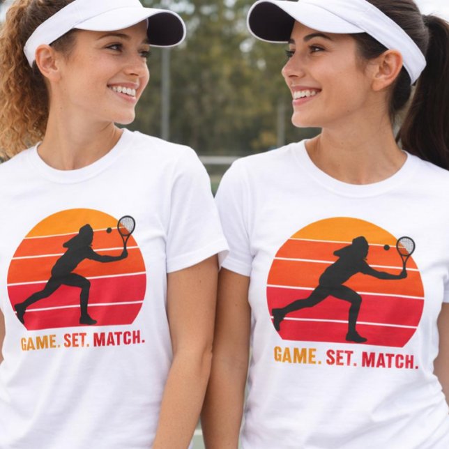 Retro Game Set Match Tennis Shirt (Von Creator hochgeladen)
