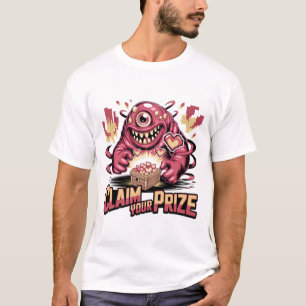 Retro-Gamer-Ästhetik Pixel-Art Zyklop Monster Klei T-Shirt