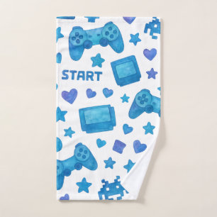 Retro Gamer Handtuch - Blue Video Game