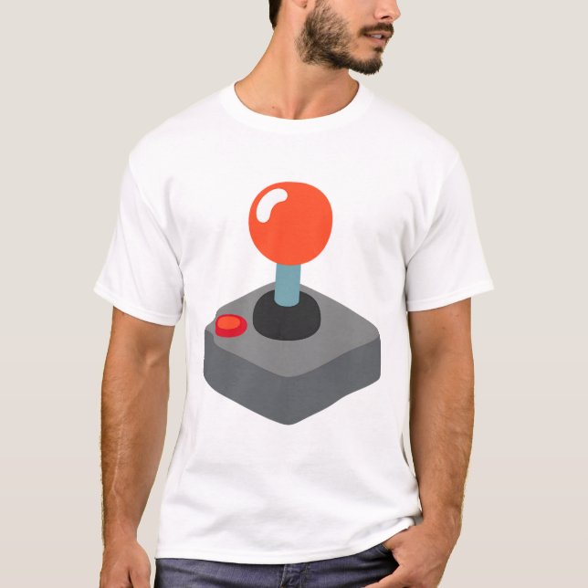 Retro Gamer Joystick T-Shirt (Vorderseite)