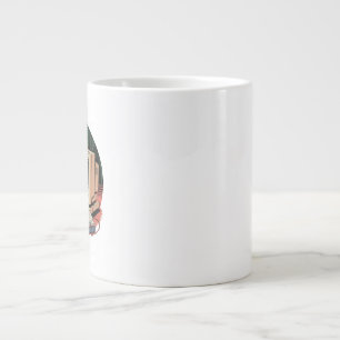 Retro Gamer Kid auf Vintagen Computer Pixel Art Jumbo-Tasse