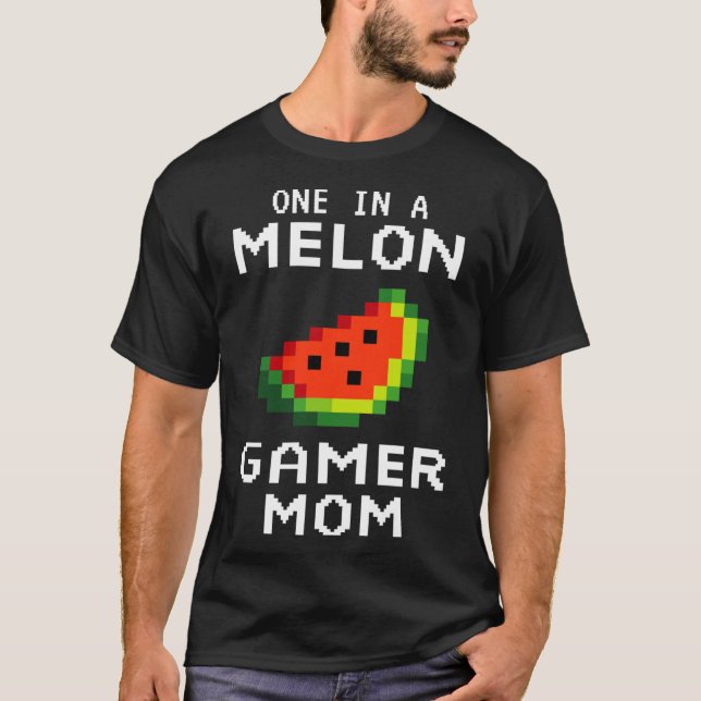 Retro Gamer Mama Gift - Funny Watermelone T-Shirt (Vorderseite)