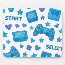 Retro Gamer Mouse Pad - Blue Video Game Controller