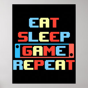 Retro Gamer Poster. Funny Videospiele Poster