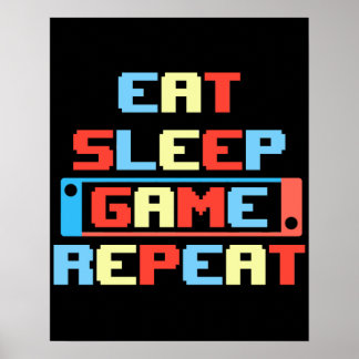 Retro Gamer Poster. Funny Videospiele Poster