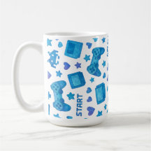 Retro Gamer Tasse - Blue Video Game Controller
