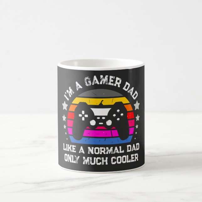 Retro-Gamer-Vater cooler als normaler Vater Kaffeetasse (Mittel)