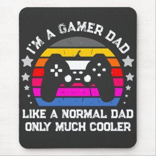 Retro-Gamer-Vater cooler als normaler Vater Mousepad