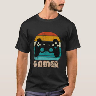 Retro Gamer Video Games Player Gaming Boys Teens T-Shirt