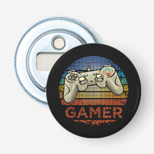Retro-Gamer Videospiel-Player Jungen Mädchen Teena Flaschenöffner