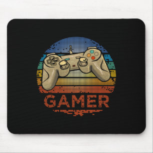 Retro-Gamer-Videospiel-Player Jungen Mädchen Teena Mousepad