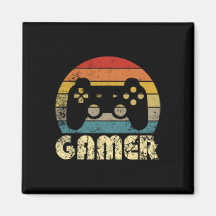 Retro-Gamer Videospiel Spieler Jungen Teenager Män Magnet