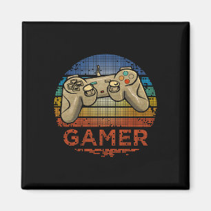 Retro-Gamer Videospielspieler Jungen Mädchen Teena Magnet