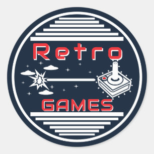 Retro Games NVB Runder Aufkleber