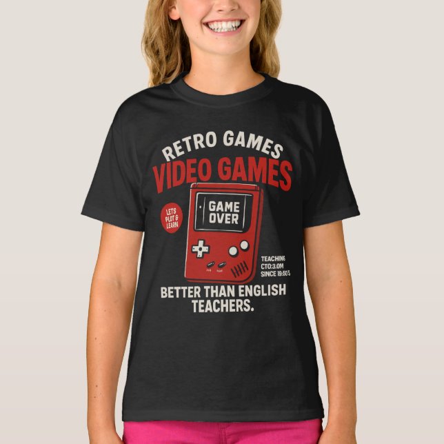  Retro games video games teaching english since  T-Shirt (Vorderseite)