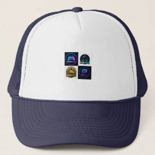 Retro-Gaming-Abzeichen Truckerhut Gamer Snapback Truckerkappe