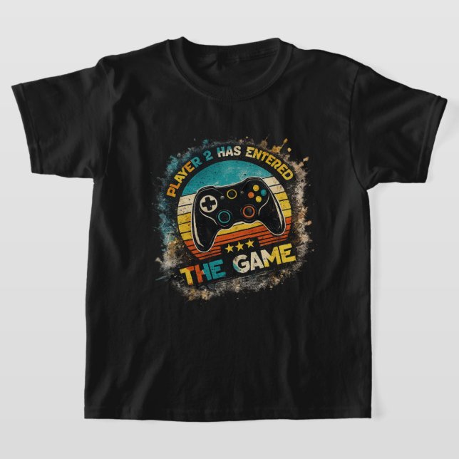 Retro-Gaming-Controller Vintage-Grafikdesign T-Shirt (Ablage )