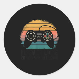 Retro-Gaming, das ich nie verliere - entweder ich Runder Aufkleber