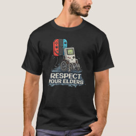 Retro-Gaming-Design 'Respektiere deine Älteren' T-Shirt