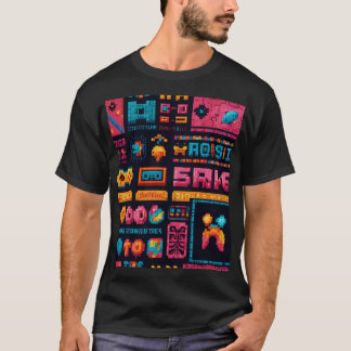 Retro Gaming: Ein pixeliges Paradies T-Shirt