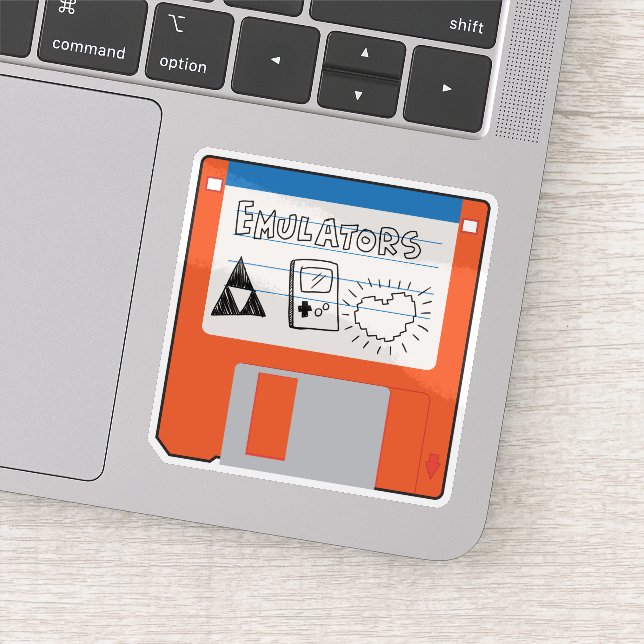 Retro-Gaming-Emulatoren Diskette Aufkleber (Detail)