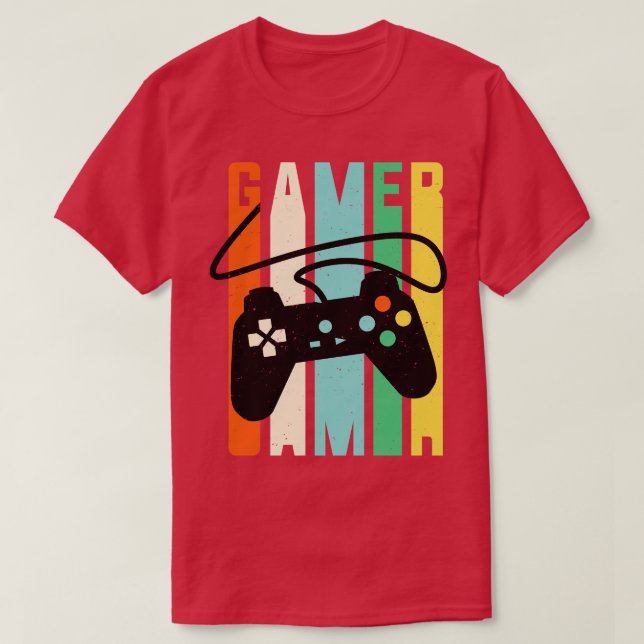 Retro-Gaming für Konsolen-Controller T-Shirt (Design vorne)