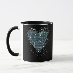 Retro-Gaming-Herz Videospiel-Controller Gamer Tasse