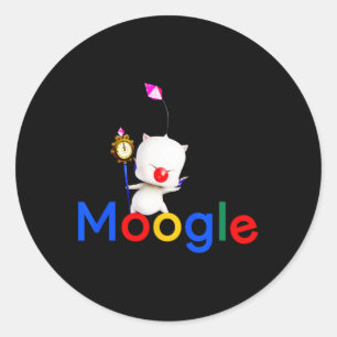 Retro Gaming Kawaii Video Game Moogle Kupo Gamer 2 Runder Aufkleber