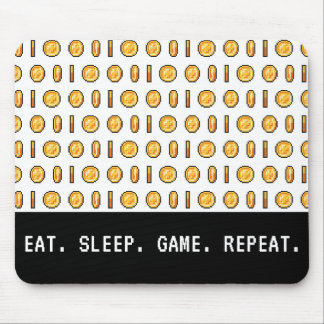 Retro-Gaming-Münzen Pixelmuster Mousepad