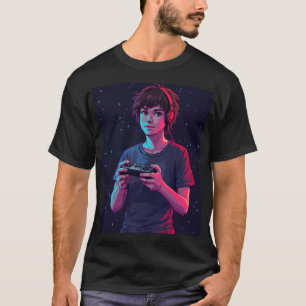 Retro-Gaming-Pixel-Art-Gamer-Controller 8-Bit Nost T-Shirt