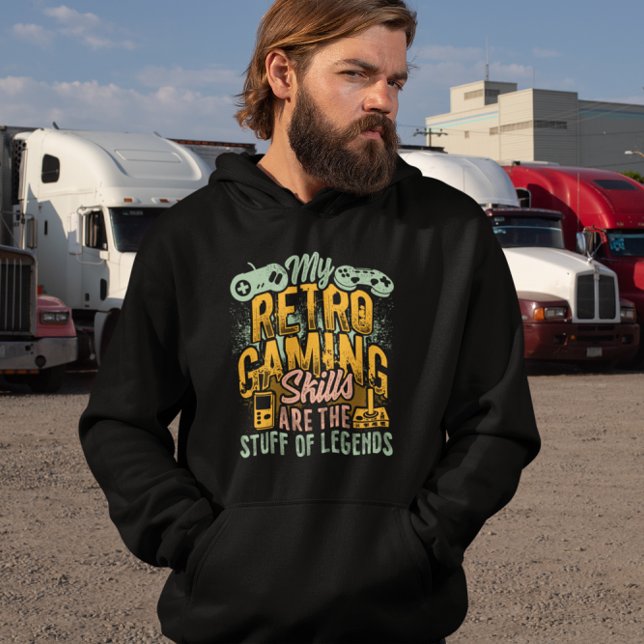 Retro Gaming Skills Stuff of Legends - Gamer Hoodie (Von Creator hochgeladen)