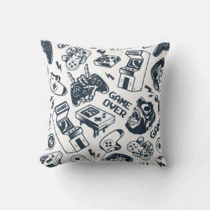 Retro-Gaming-Vintage-Muster. Kissen