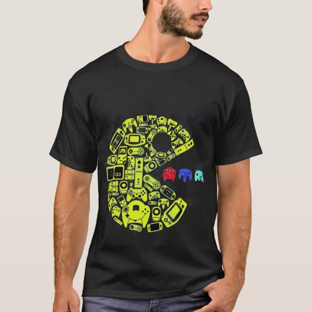 Retro-Gaming-Weihnachtskranz T-Shirt (Vorderseite)