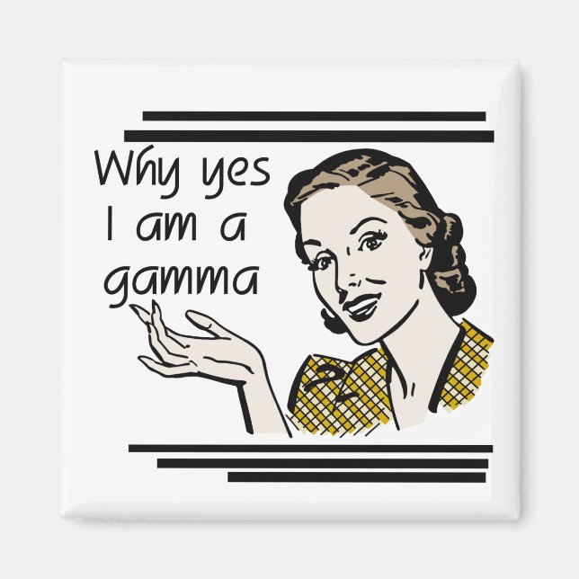 Retro Gamma-T-Shirts und Geschenke Magnet (Vorne)