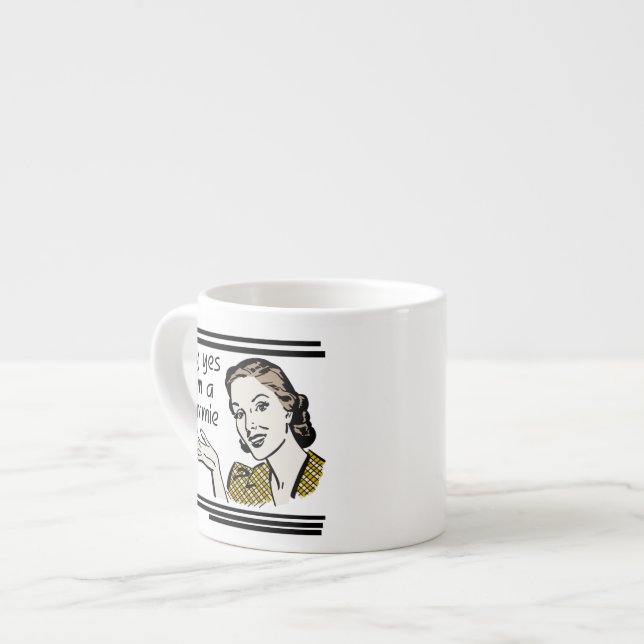 Retro Gammie Geschenke Espressotasse (Vorderseite Links)
