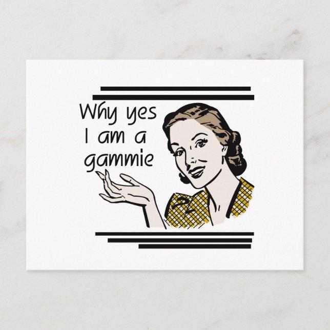 Retro Gammie T - Shirts und Geschenke Postkarte (Vorderseite)
