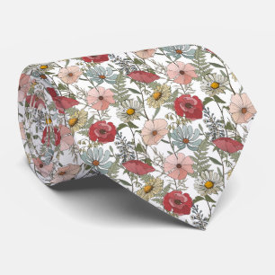 Retro-Gänseblümchen-Blumenmuster Krawatte
