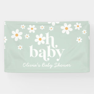 Retro-Gänseblümchen-Boho-Baby-Shower- Banner