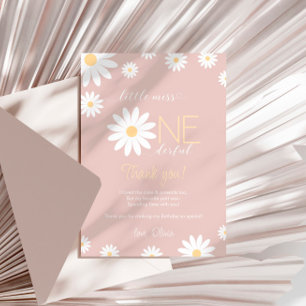 Retro-Gänseblümchen: Danke-Karte zum ersten Geburt Einladung