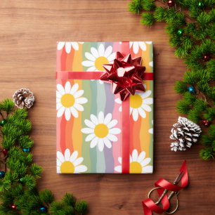Retro-Gänseblümchen Geschenkpapier