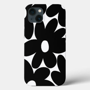 Retro-Gänseblümchen in Schwarzweiß #1 #floral iPhone 13 Hülle