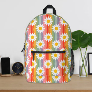 Retro-Gänseblümchen-Rucksack Bedruckter Rucksack