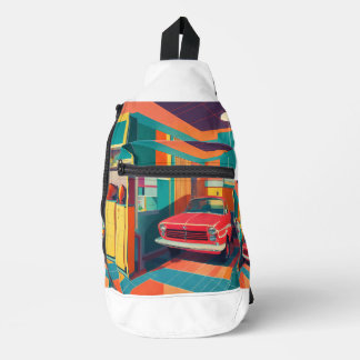 Retro Garage Vibes Crossbody Bag